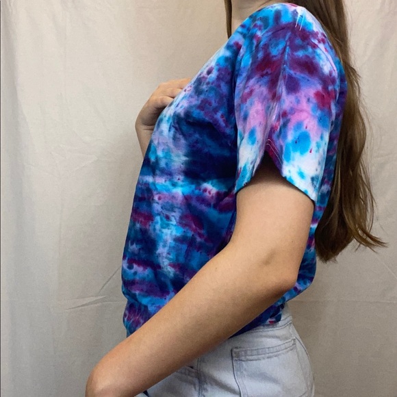 Hanes Tie Dye Splatter Dye T Shirt Tee - Picture 3 of 4